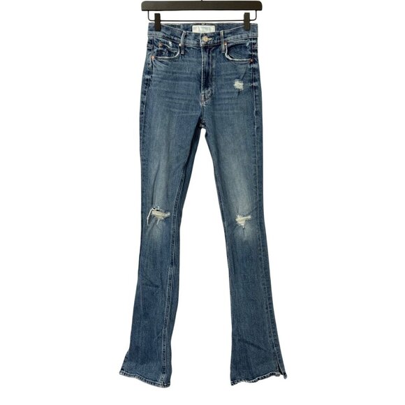Mother Superior High Waisted Runaway Slice Heel Jeans in Morning Chores Size 25 - Picture 1 of 13